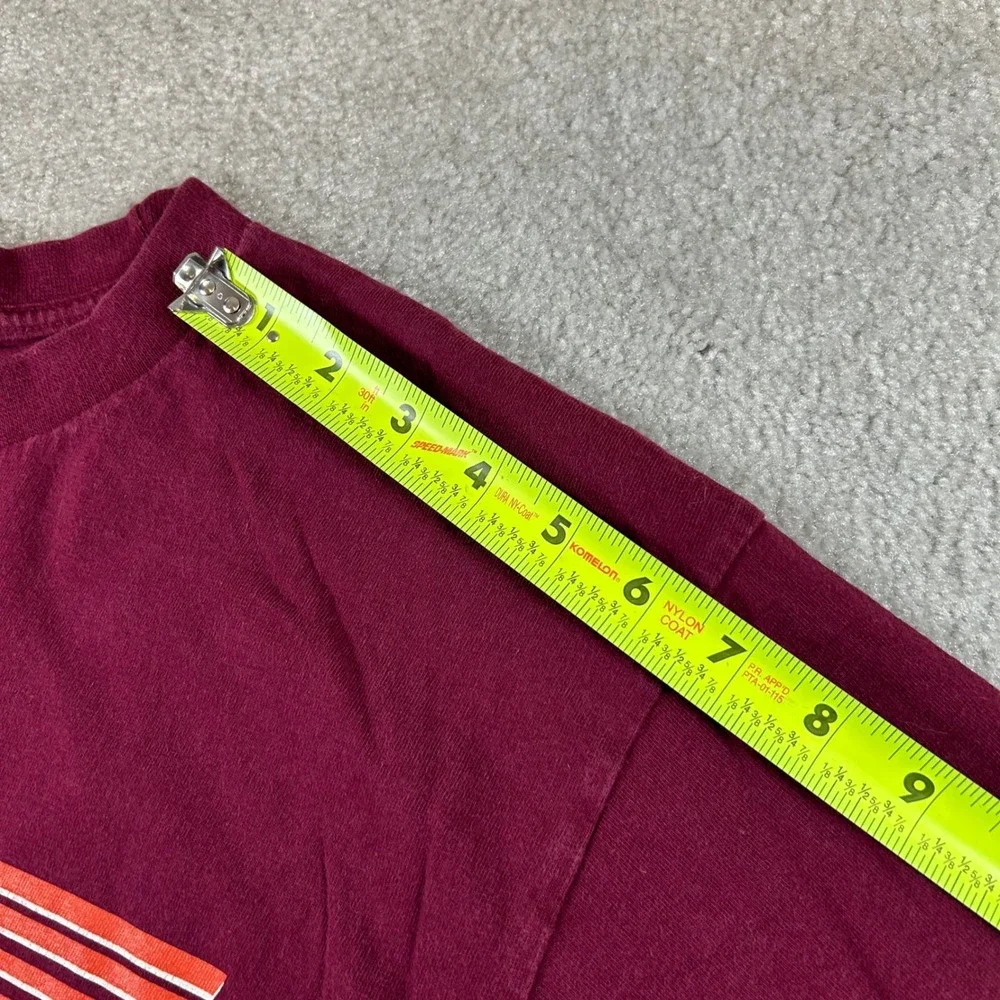 Vintage Nike Long Sleeve T-Shirt Mens M Maroon Virginia Tech VT Hokies Graphic